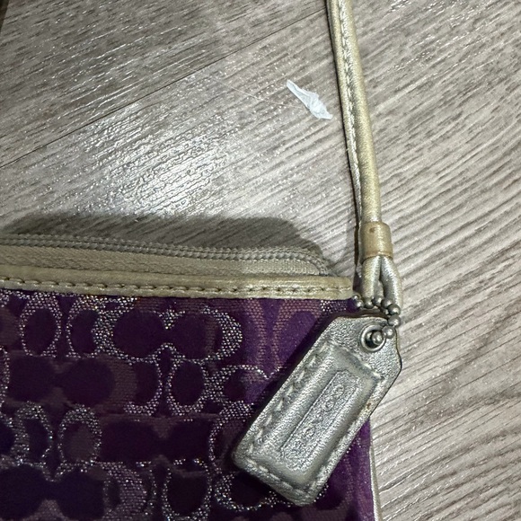 Coach Purple and Silver Wristlet - Picture 2 of 6